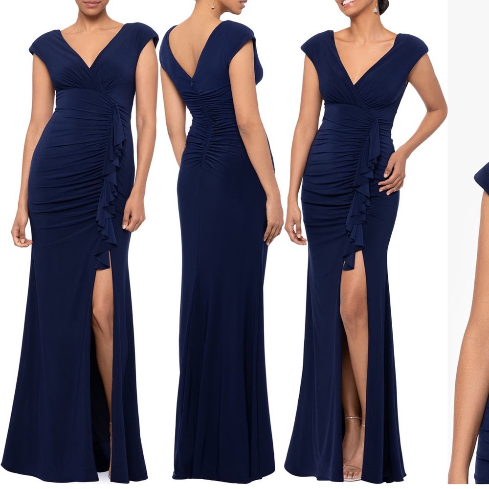 Xscape Navy Gown